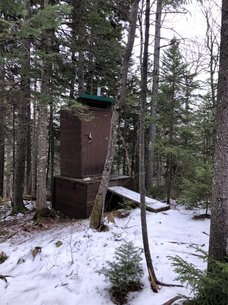 Out house seen while hiking Mt Abraham in the Western Maine Mountains