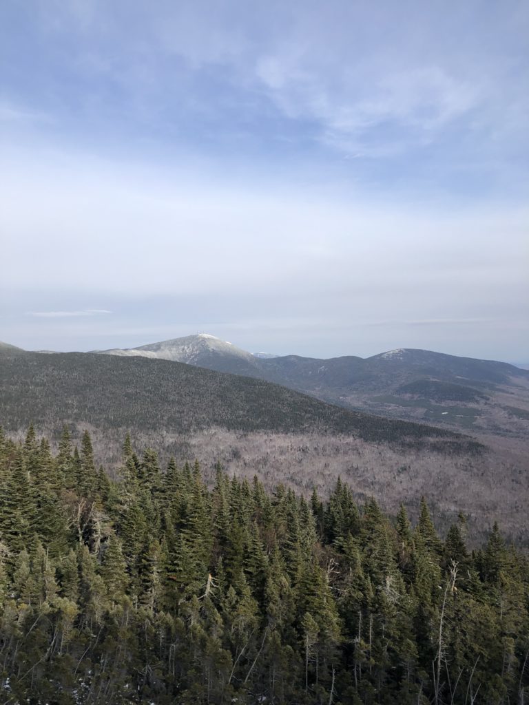 A view of Sugarloaf Mountain from the summit of Mt Abraham in Strong Main