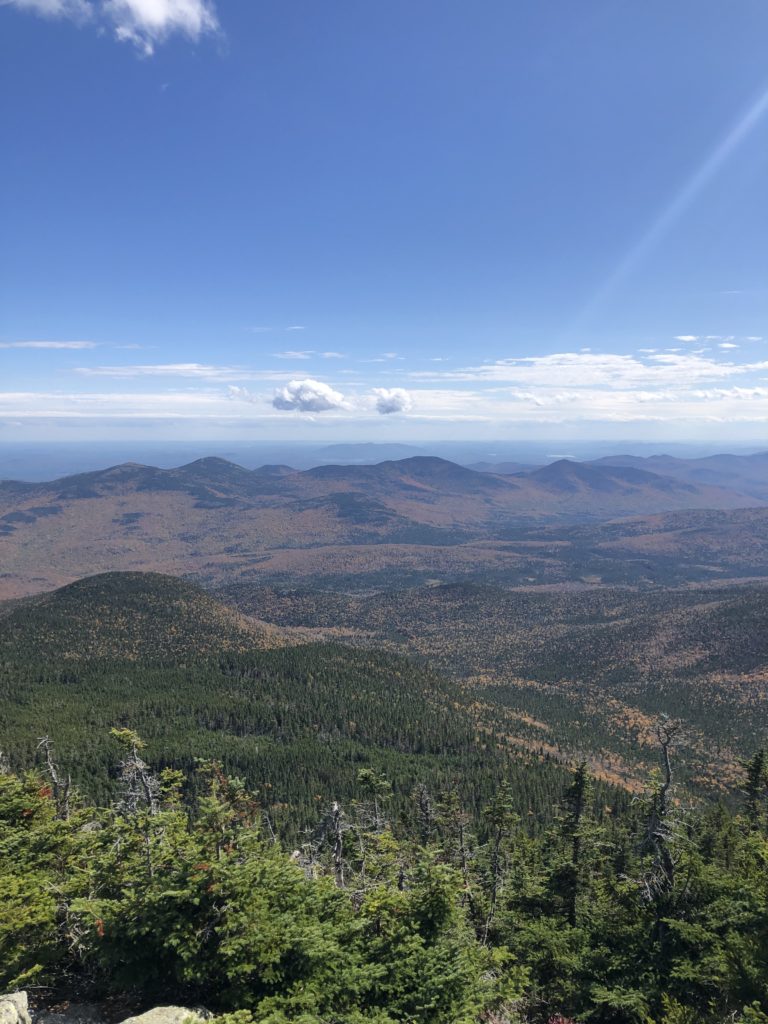 The view from Mt Hight seen while hiking the Carter range in the White Mountains, New Hampshire