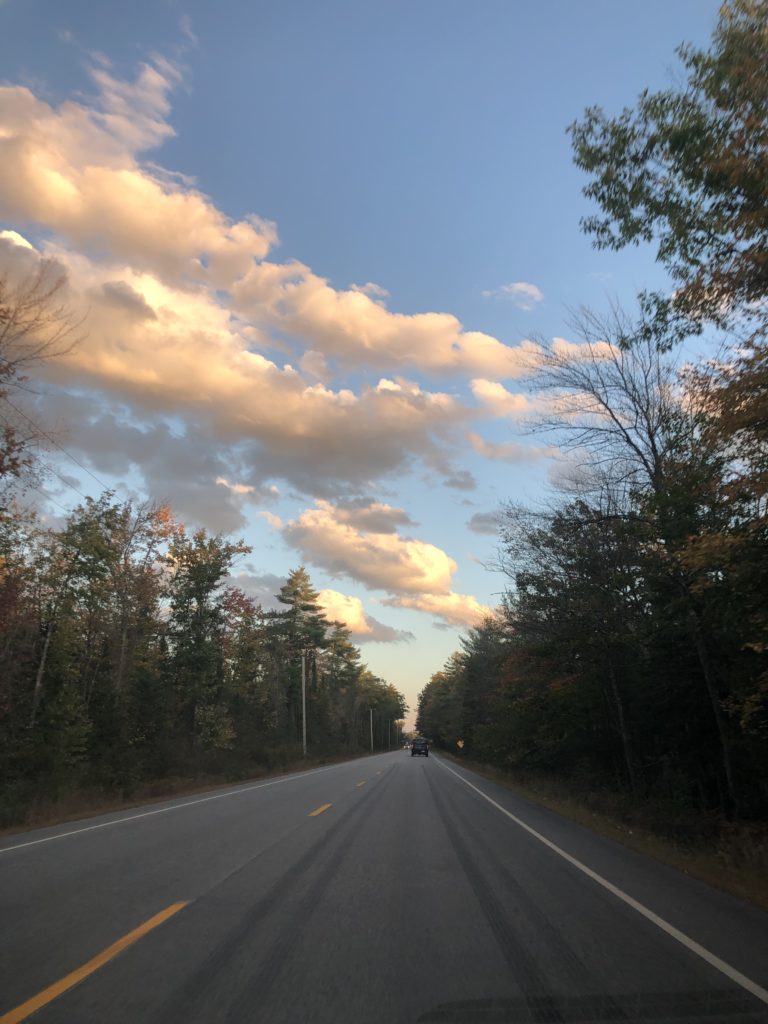 Driving home after hiking the Carter range in the White Mountains, New Hampshire