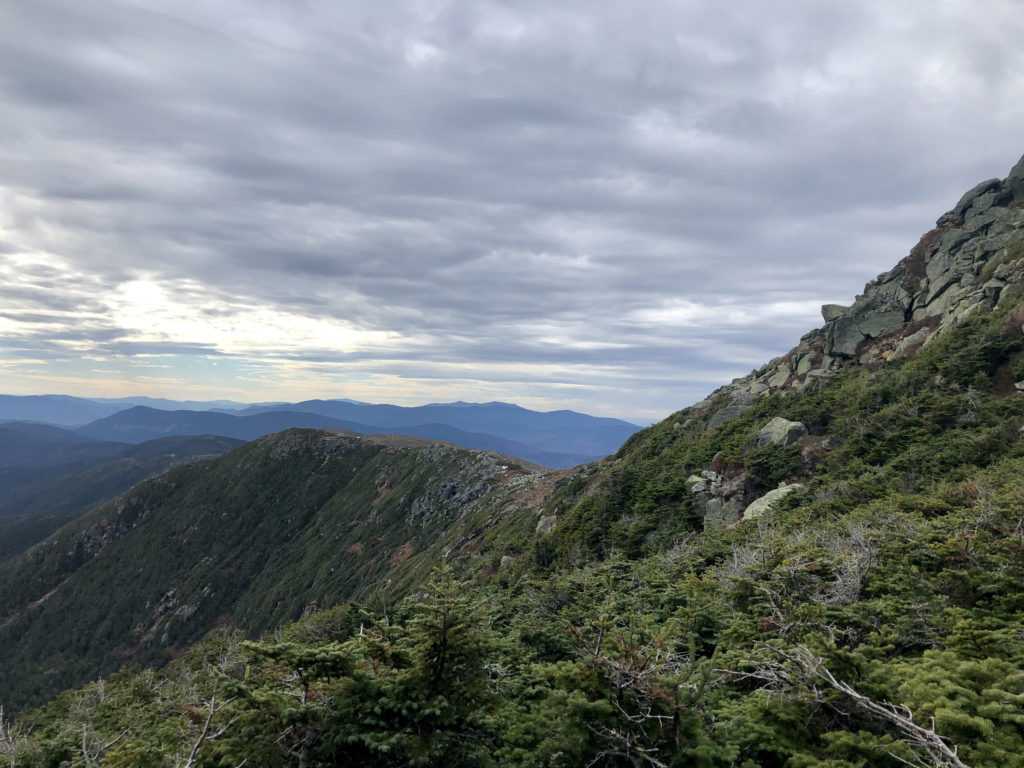 A view of Oaks Gulf seen while hiking Mt Monroe and Mt Washington in the White Mountains, New Hampshire