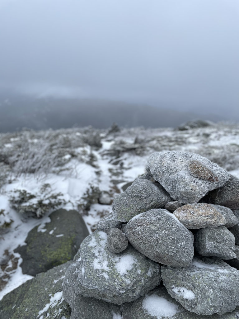 A cairn, seen while hiking Mt. Isolation in the White Mountains, New Hampshire