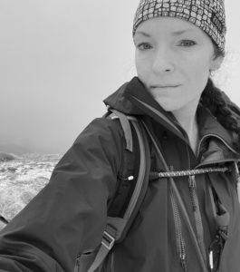 A person seen while hiking Mt. Isolation in the White Mountains, New Hampshire