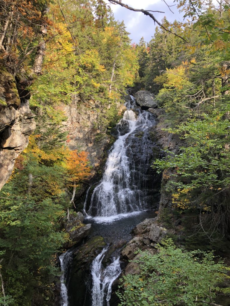 Crystal Cascade seen while hiking Tuckerman Ravine, Mt. Washington, White Mountains, New Hampshire