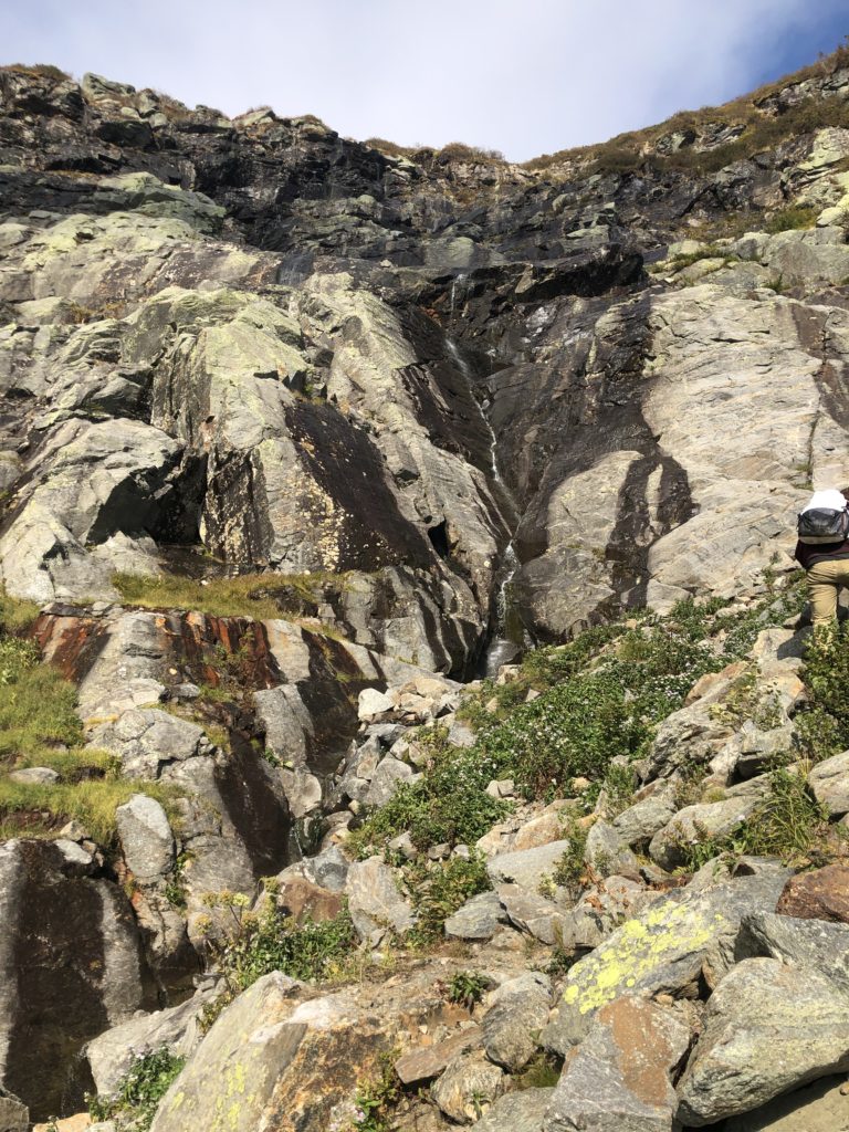 A view up the ravine seen while hiking Tuckerman Ravine, Mt. Washington, White Mountains, New Hampshire