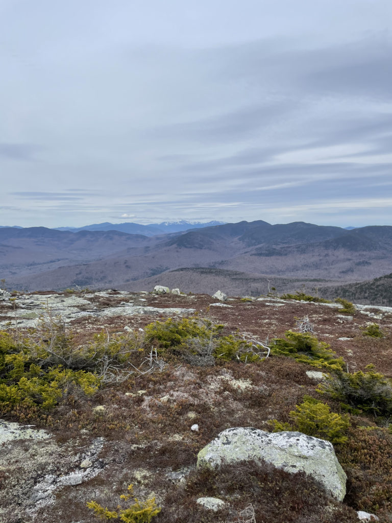 View of Mt. Washington from Sunday River Whitecap Mtn., seen while hiking and backpacking the Grafton Notch Loop Trail in the White Mountains, Maine