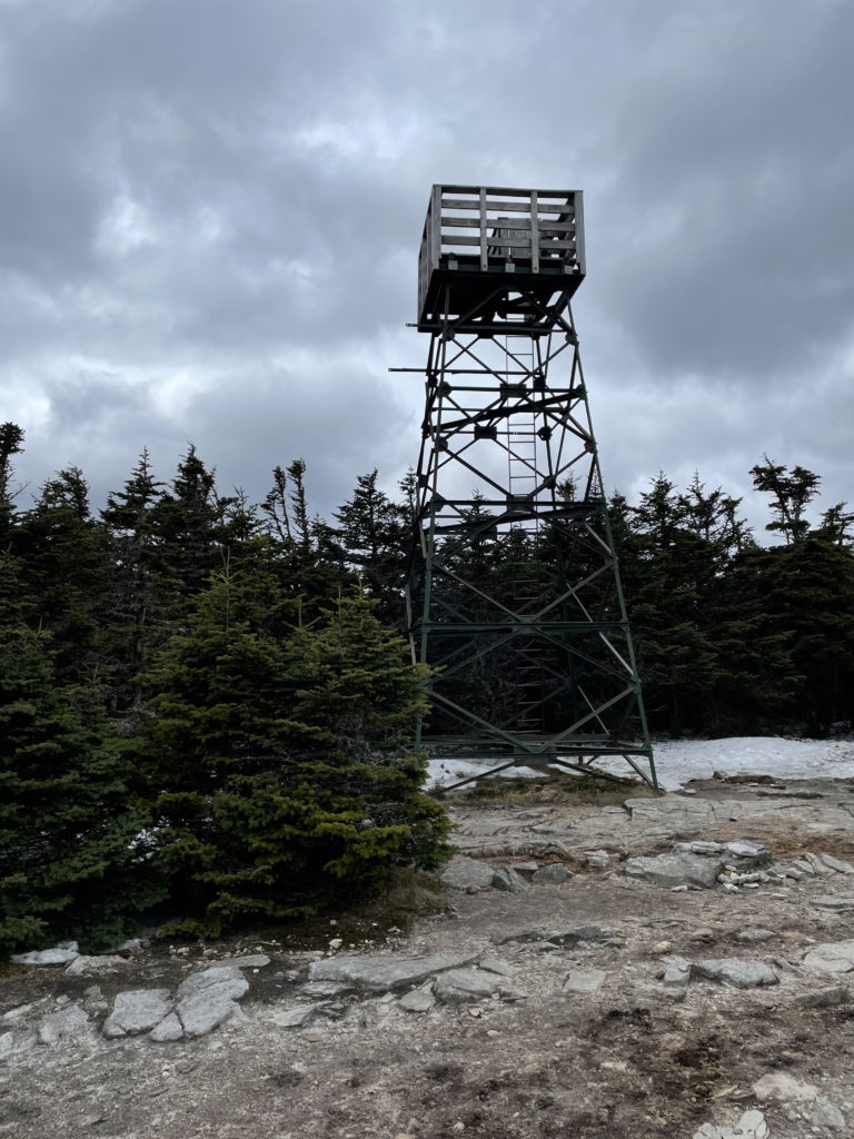 The summit of Old Speck Mtn., seen while hiking and backpacking the Grafton Notch Loop Trail in the White Mountains, Maine