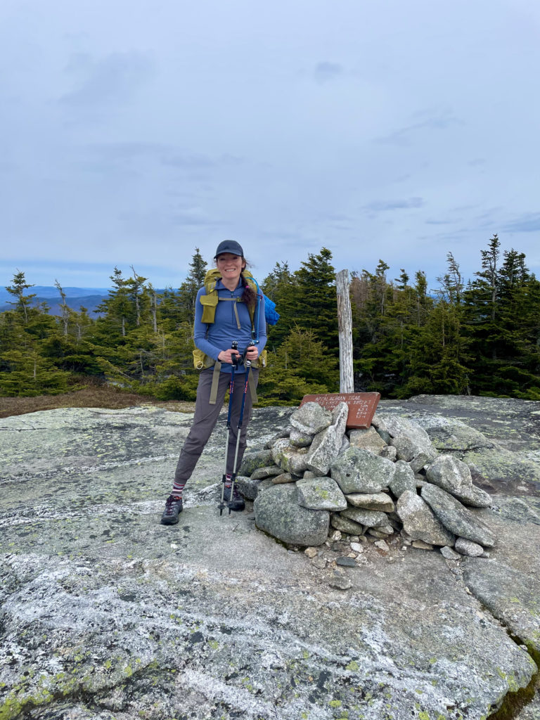 Summit of Baldpate, seen while hiking and backpacking the Grafton Notch Loop Trail in the White Mountains, Maine