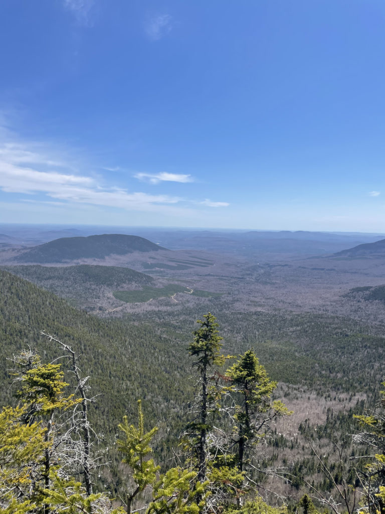 Summit view, seen while hiking Sugarloaf and Spaulding Mountains in Western Maine