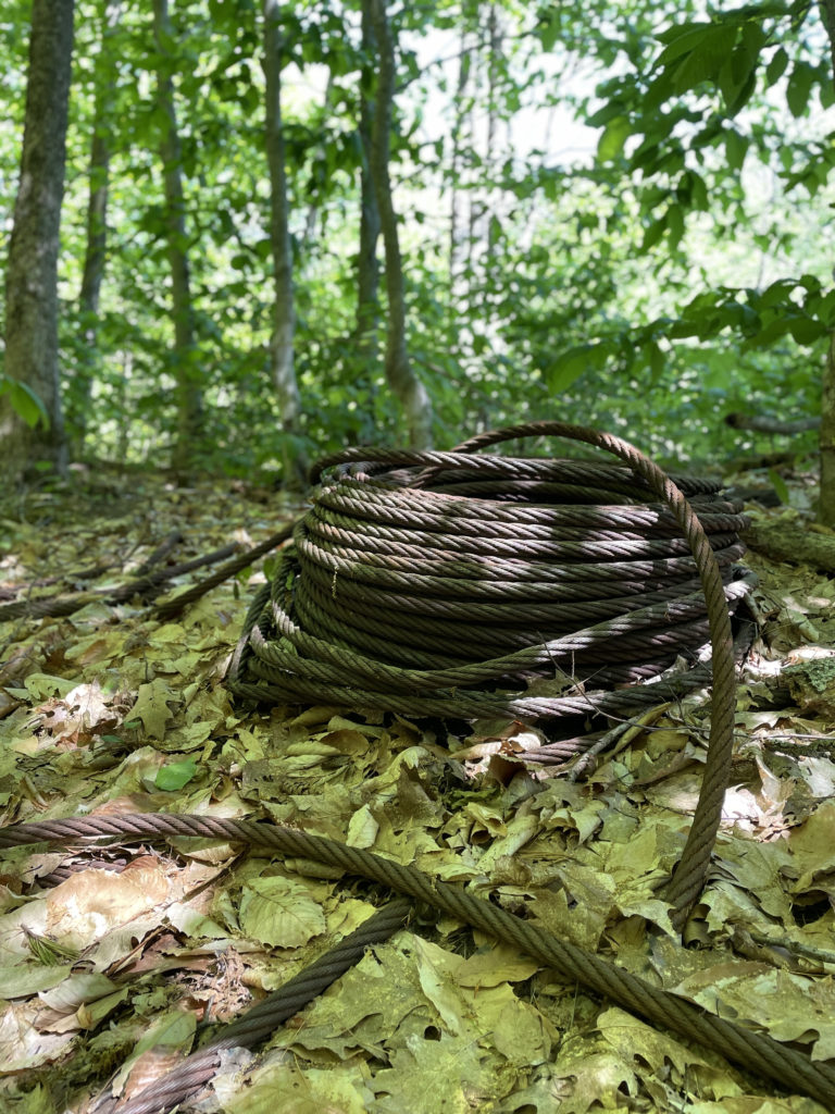 A coil of old wire in the North Maine Woods