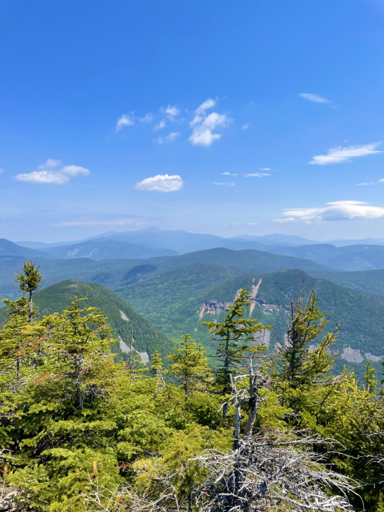 The view from the summit, seen while hiking Mt. Carrigain in the White Mountains, New Hampshire