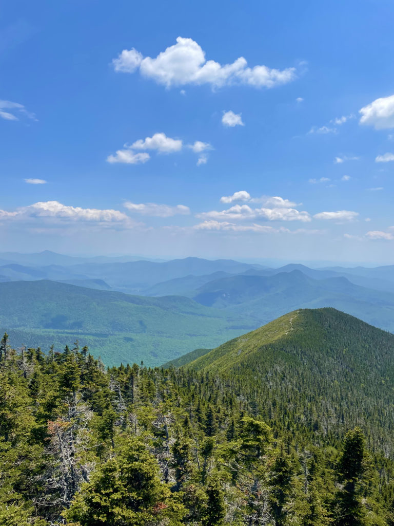 The view from the observation tower, seen while hiking Mt. Carrigain in the White Mountains, New Hampshire