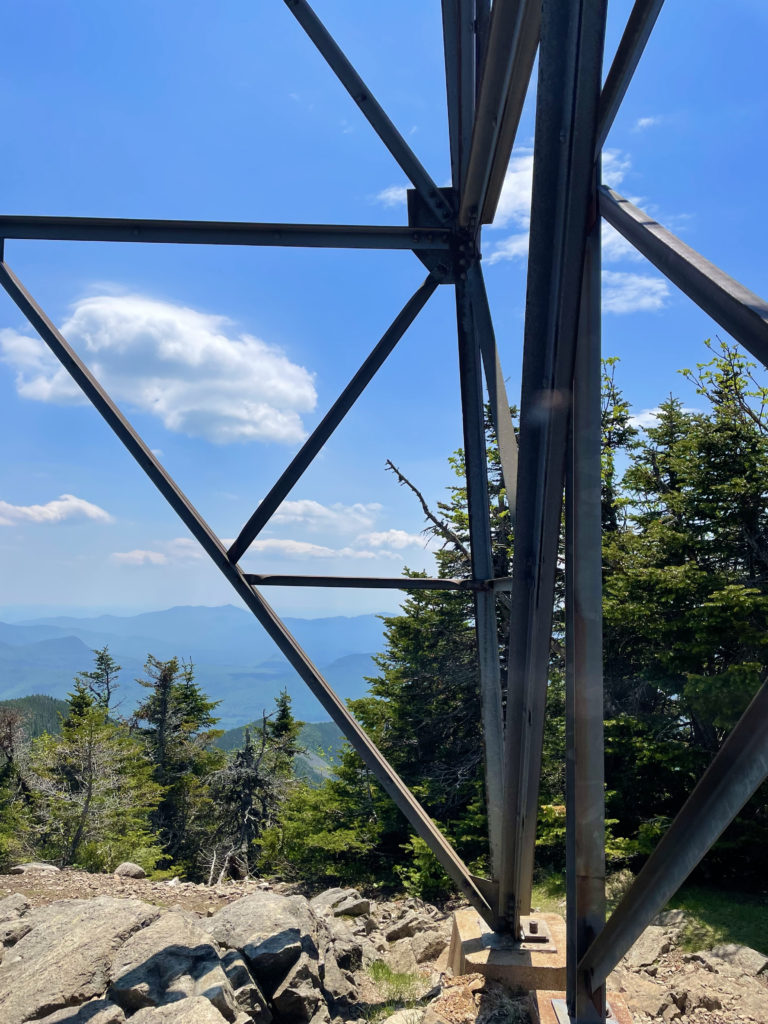 Under the observation tower, seen while hiking Mt. Carrigain in the White Mountains, New Hampshire