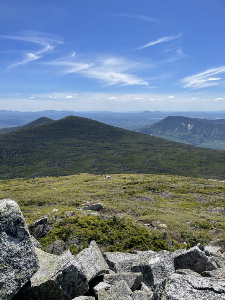 The view from the summit, seen while hiking North Brother in Baxter State Park, Maine
