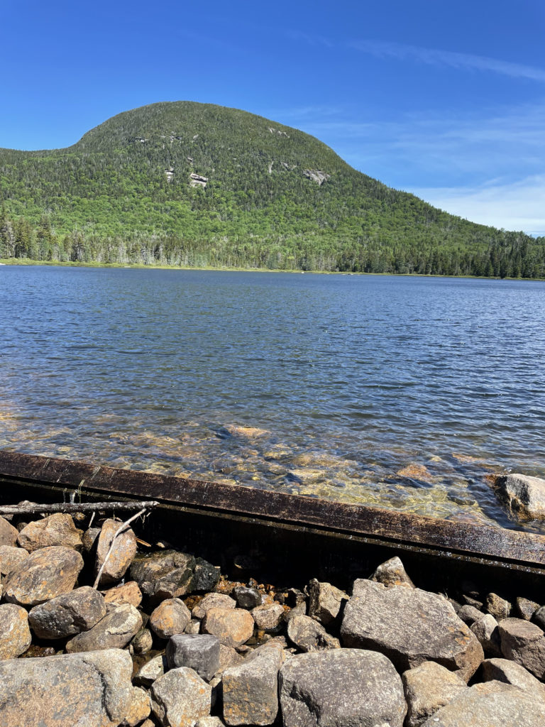 Lonesome Lake, seen while hiking North and South Kinsman in the White Mountains, New Hampshire