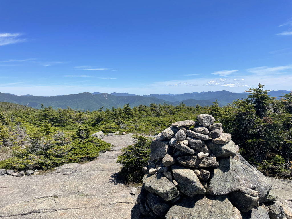 South Kinsman summit, seen while hiking North and South Kinsman in the White Mountains, New Hampshire