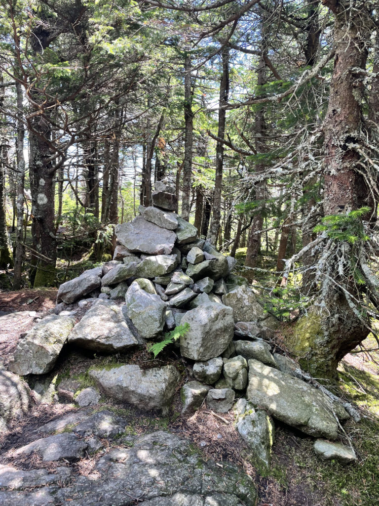 Summit of Galehead Mtn, seen while hiking Mts. Galehead, North Twin, and South Twin in the White Mountain National Forest, New Hampshire