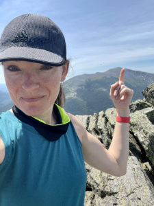 Hiker seen while hiking Mt. Madison in the White Mountain National Forest, New Hampshire