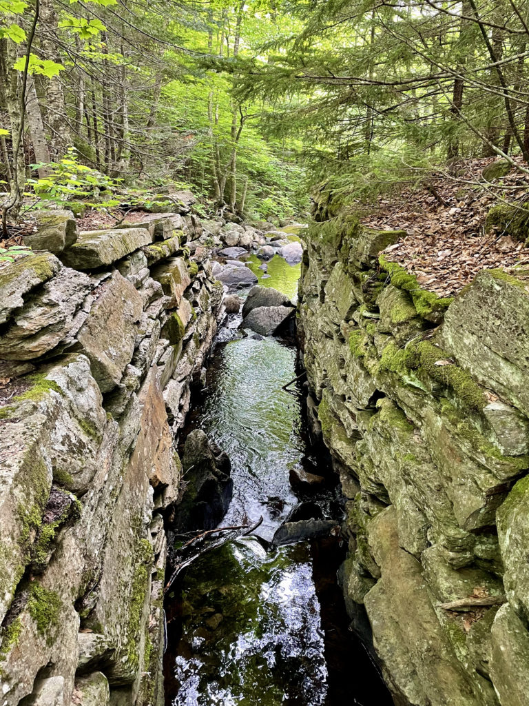 An old stone channel, seen while hiking Saddleback and The Horn, Western Mountains, Maine
