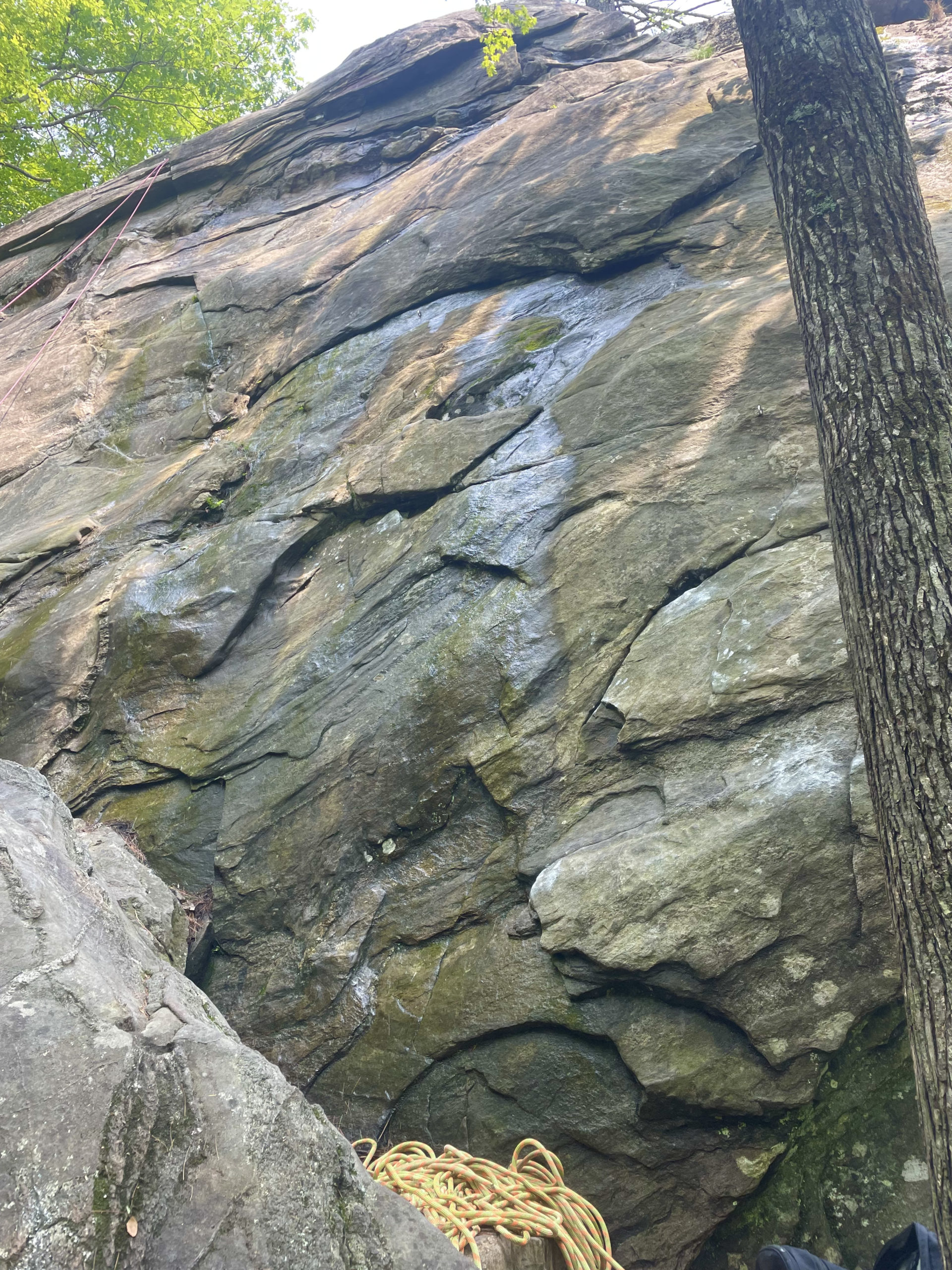 Rock climbing at Rumney, New Hampshire