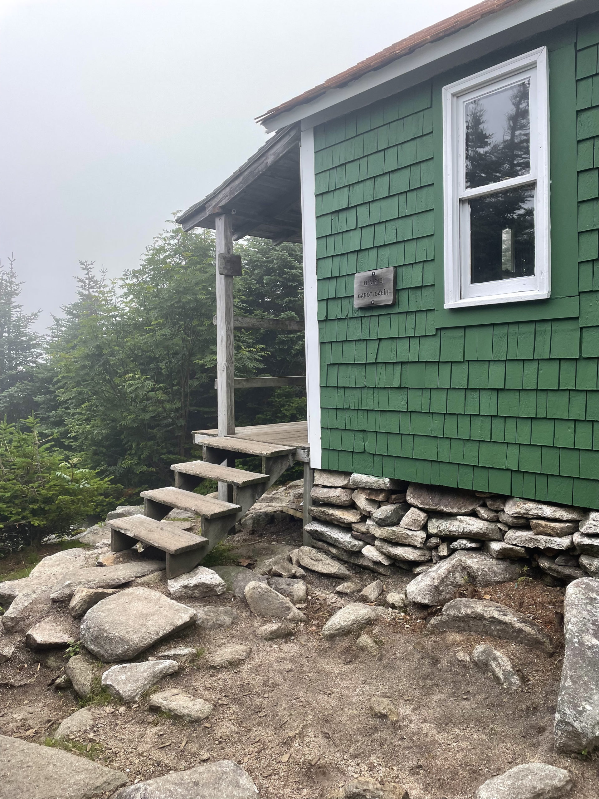 Cabot Cabin, seen while hiking Mt. Waumbek and Mt. Cabot in the White Mountain National Forest, New Hampshire