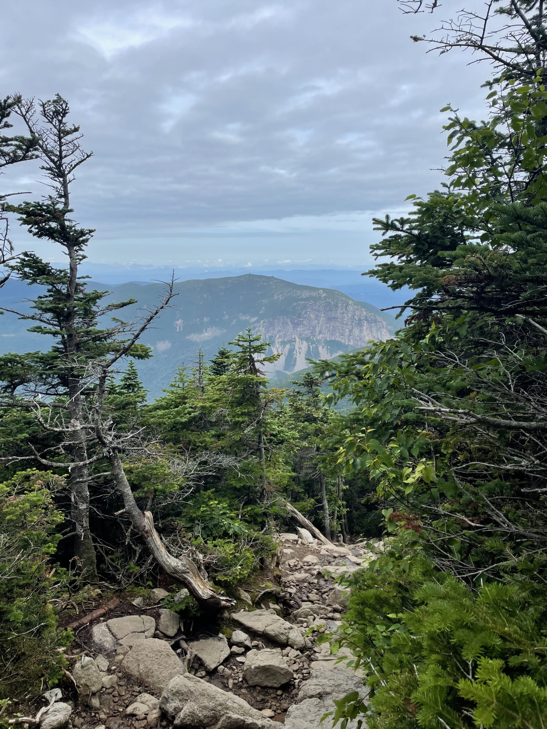 Cannon Mountain in the distance, seen while hike Mt. Lafayette and Mt. Lincoln in the White Mountain National Forest