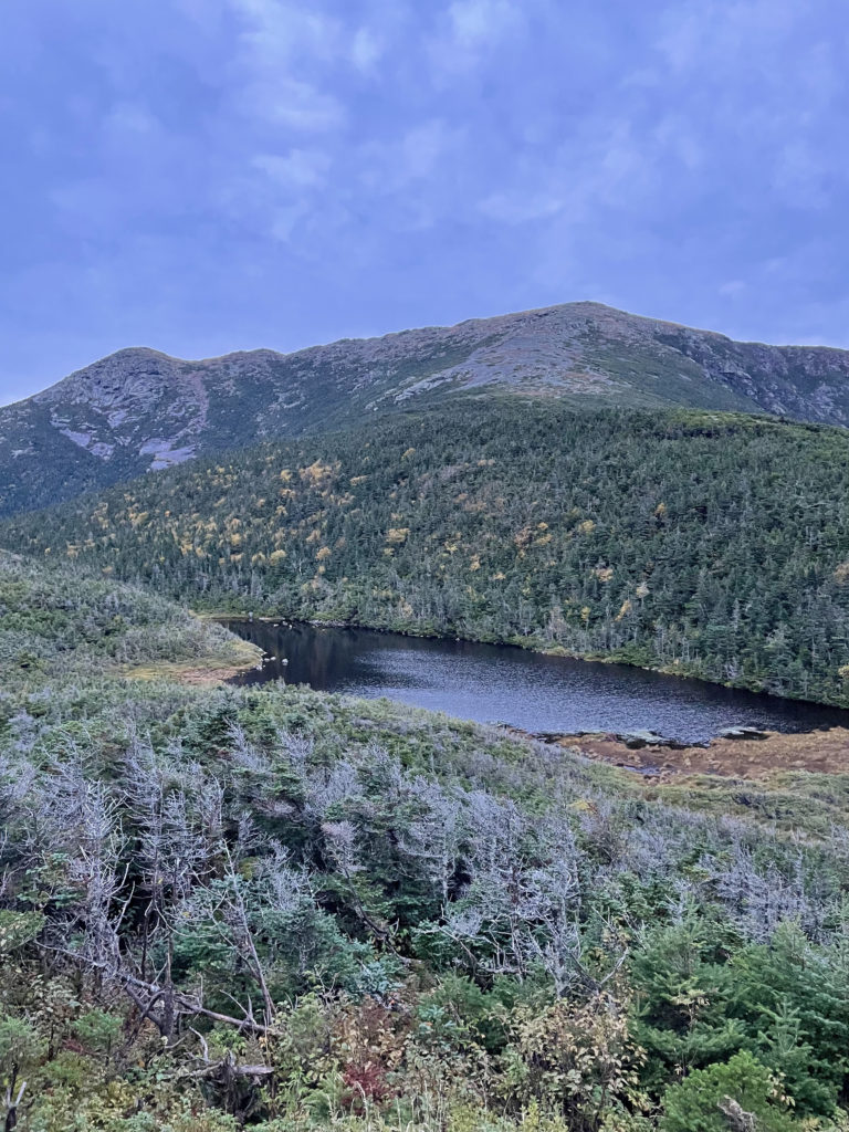 Sunrise over Eagle Lakes, seen while hike Mt. Lafayette and Mt. Lincoln in the White Mountain National Forest