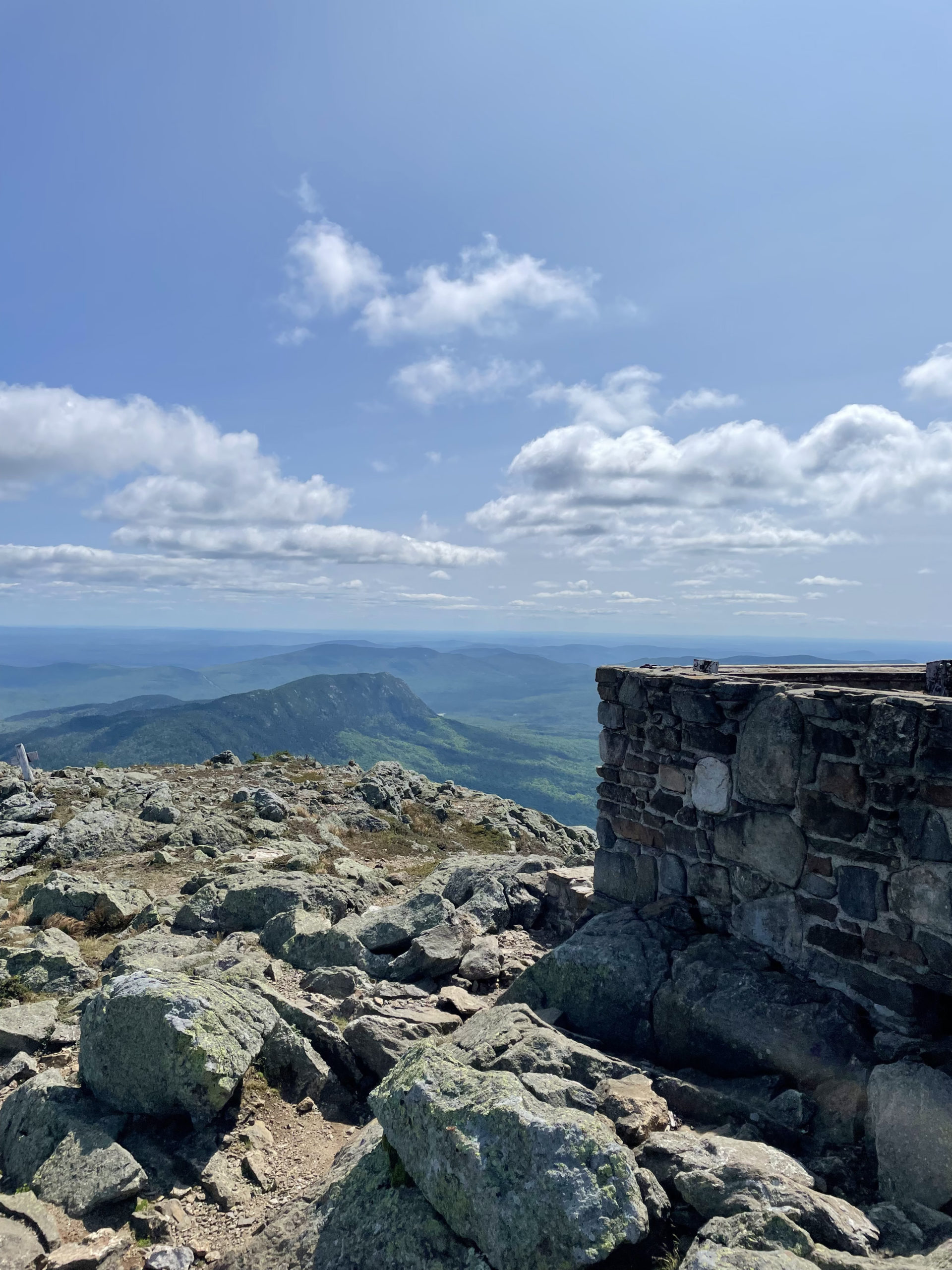 Fire tower foundation, seen while hiking Bigelow Mountain in Western Maine