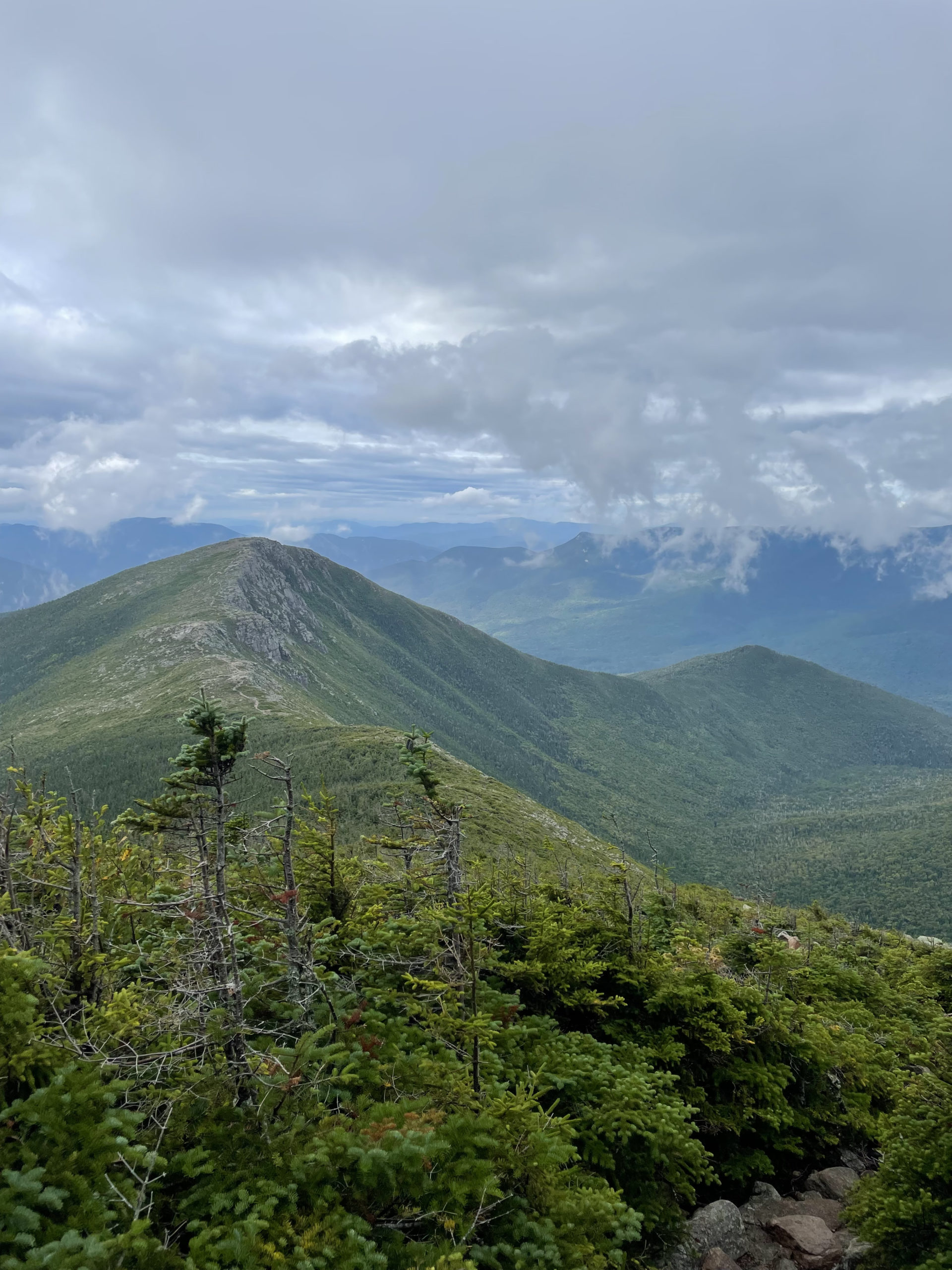 The Bonds ridge, seen while hiking West Bond, Mt Bond, and Bondcliff in the White Mountains National Forest, New Hampshire