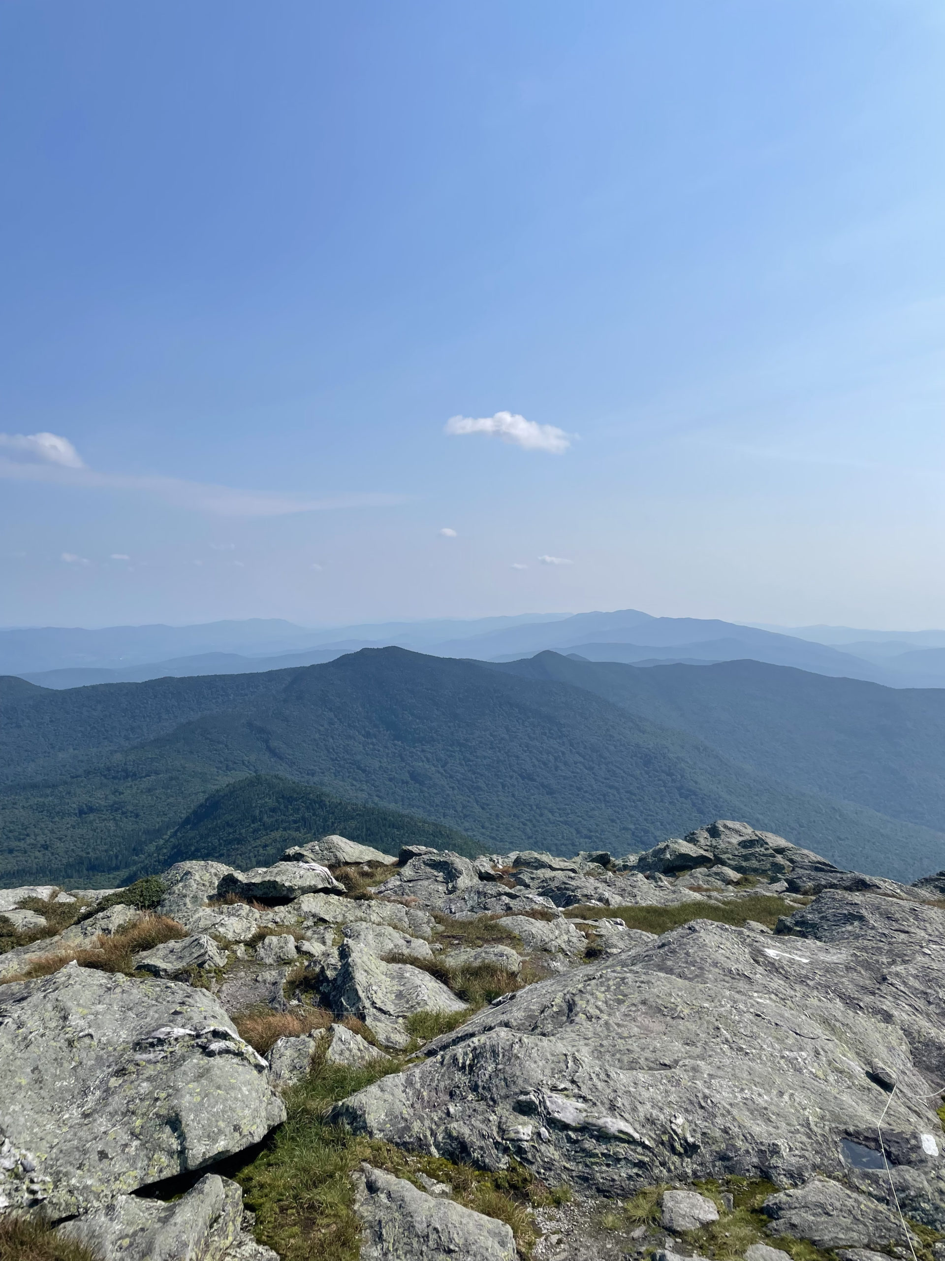 View from the summit, seen while hiking Camel's Hump in the Green Mountains, Vermont