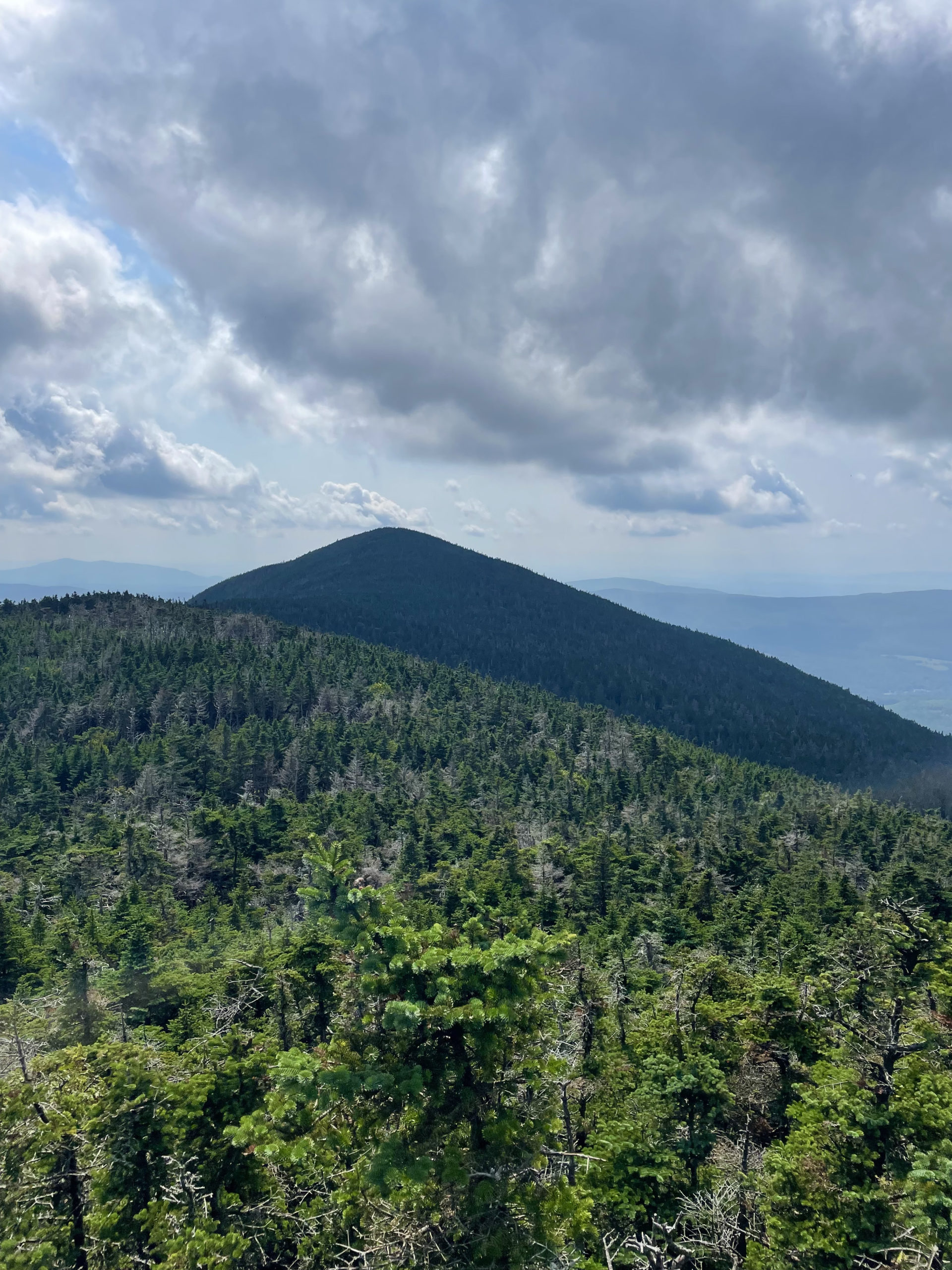 View from the summit, seen while hiking Mt Ellen and Mt Abraham, Green Mountains, Vermont