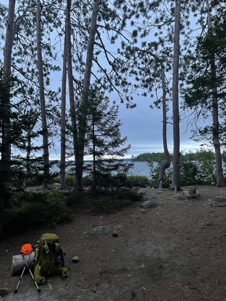 Antlers Campsite at dusk, day 4, 100 Mile Wilderness, Maine Appalachian Trail
