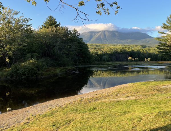 Katahdin at the golden hour, day 6, 100 Mile Wilderness, Maine Appalachian Trail