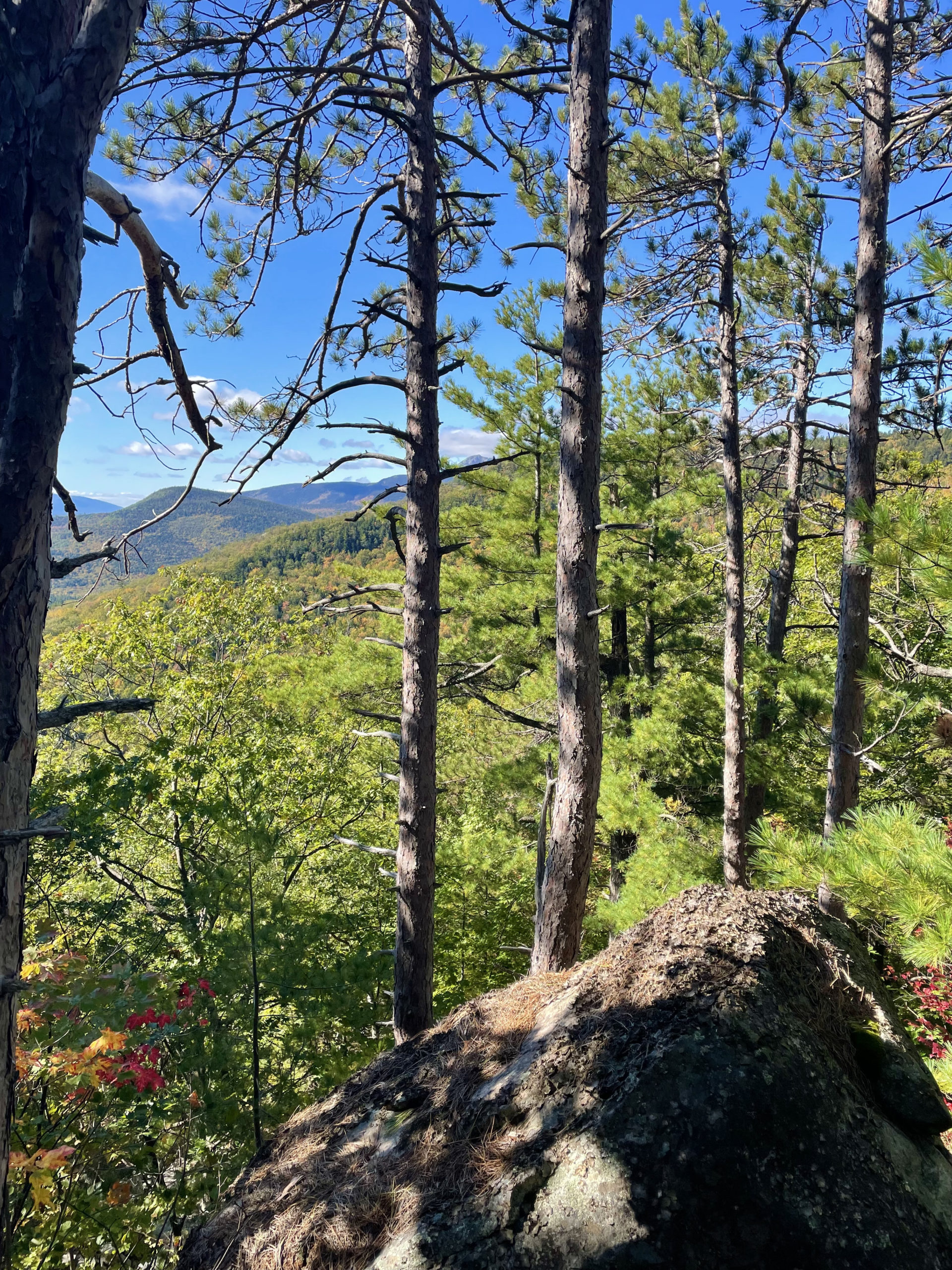 View while hiking South, Middle, and North Moat Mountains in the White Mountain National Forest, New Hampshire