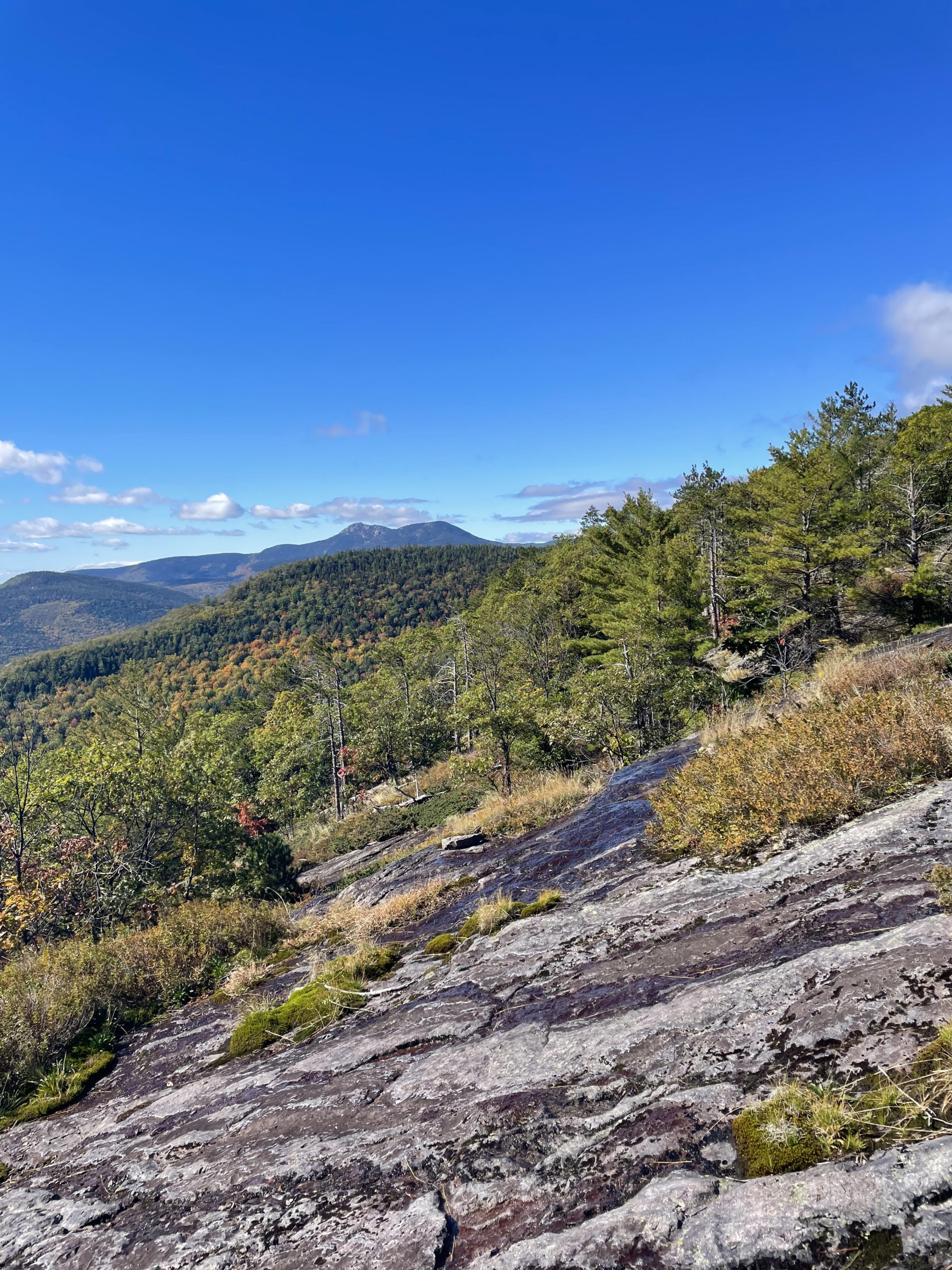 View while hiking South, Middle, and North Moat Mountains in the White Mountain National Forest, New Hampshire