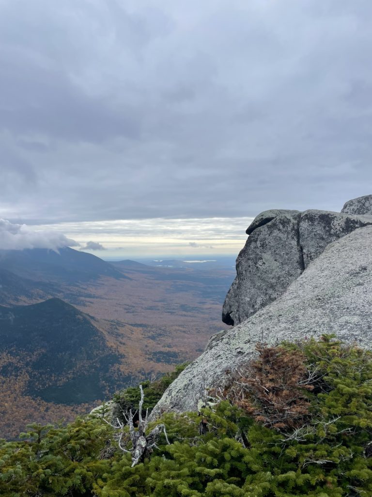 View looking north from summit of Doubletop Mountain in Baxter State Park, Maine