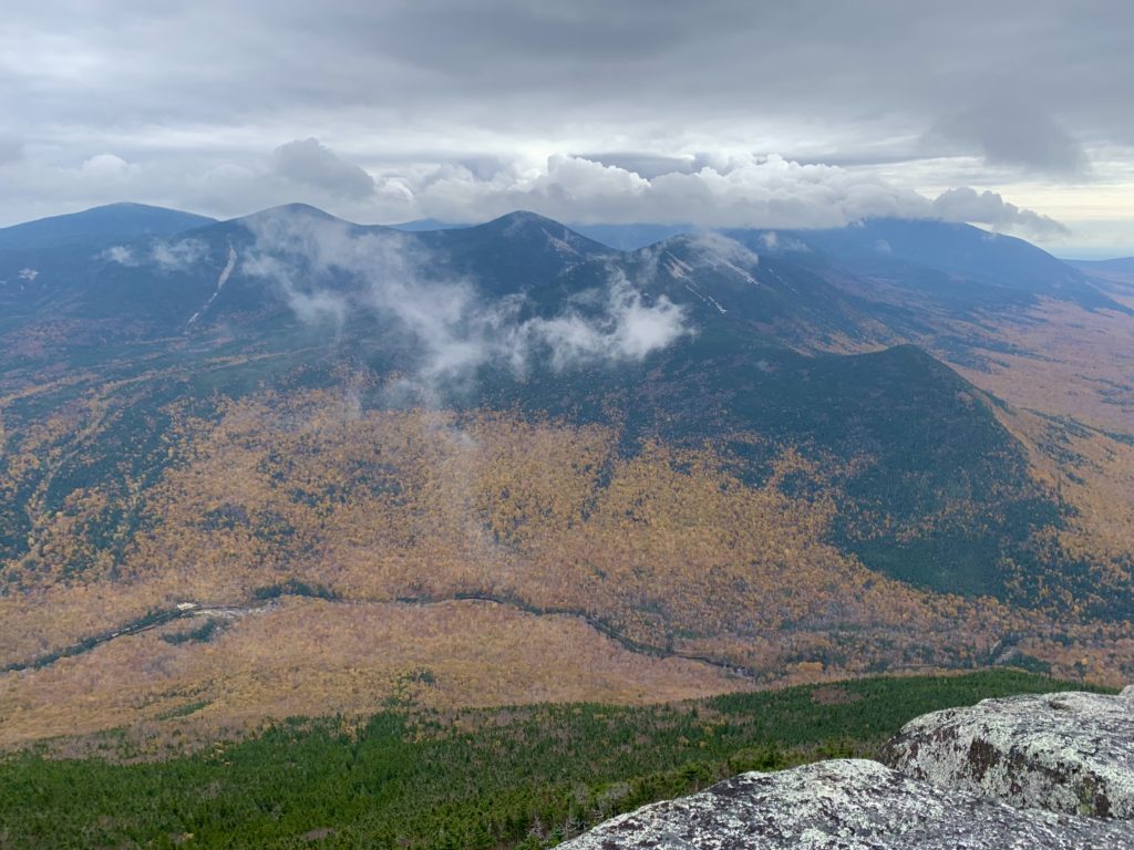 View looking from the summit of Doubletop Mountain in Baxter State Park, Maine