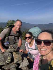 Guided backpacking hike on Grafton Loop Trail in Grafton Notch State Park, Maime