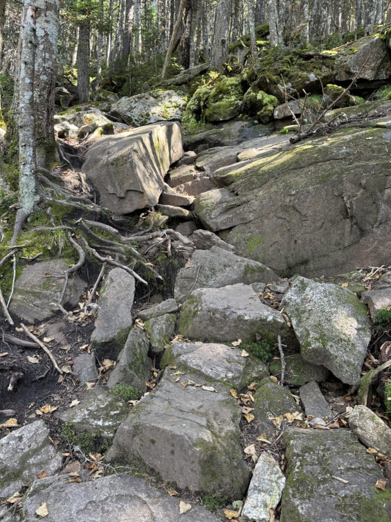 Rocky scramble, Grafton Loop Trail, Grafton Notch, Maine